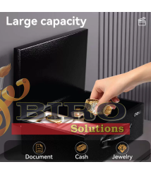 Cash box DELI T611 335х285х105mm, IGNIFUG